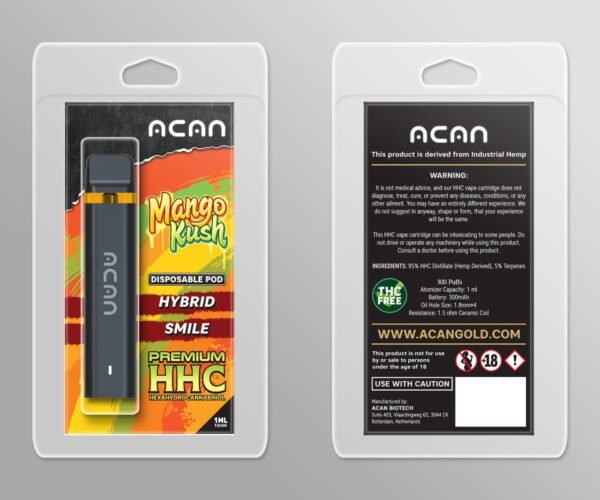 Acan Gold HHC Mango Kush 1 ml Disposable Vape
