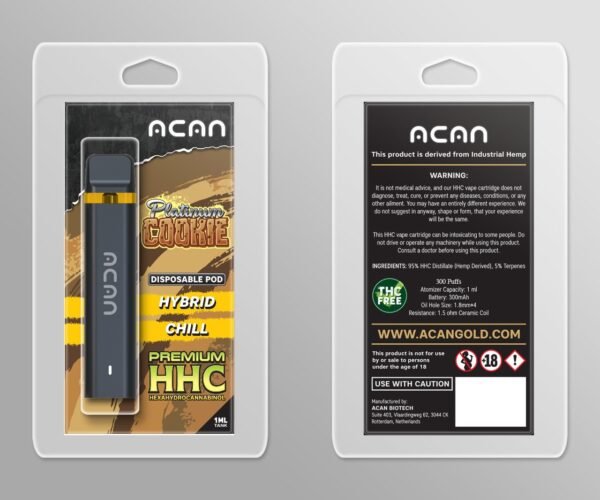 Acan Gold HHC Platinum Cookie 1 ml Disposable – HHC Vape
