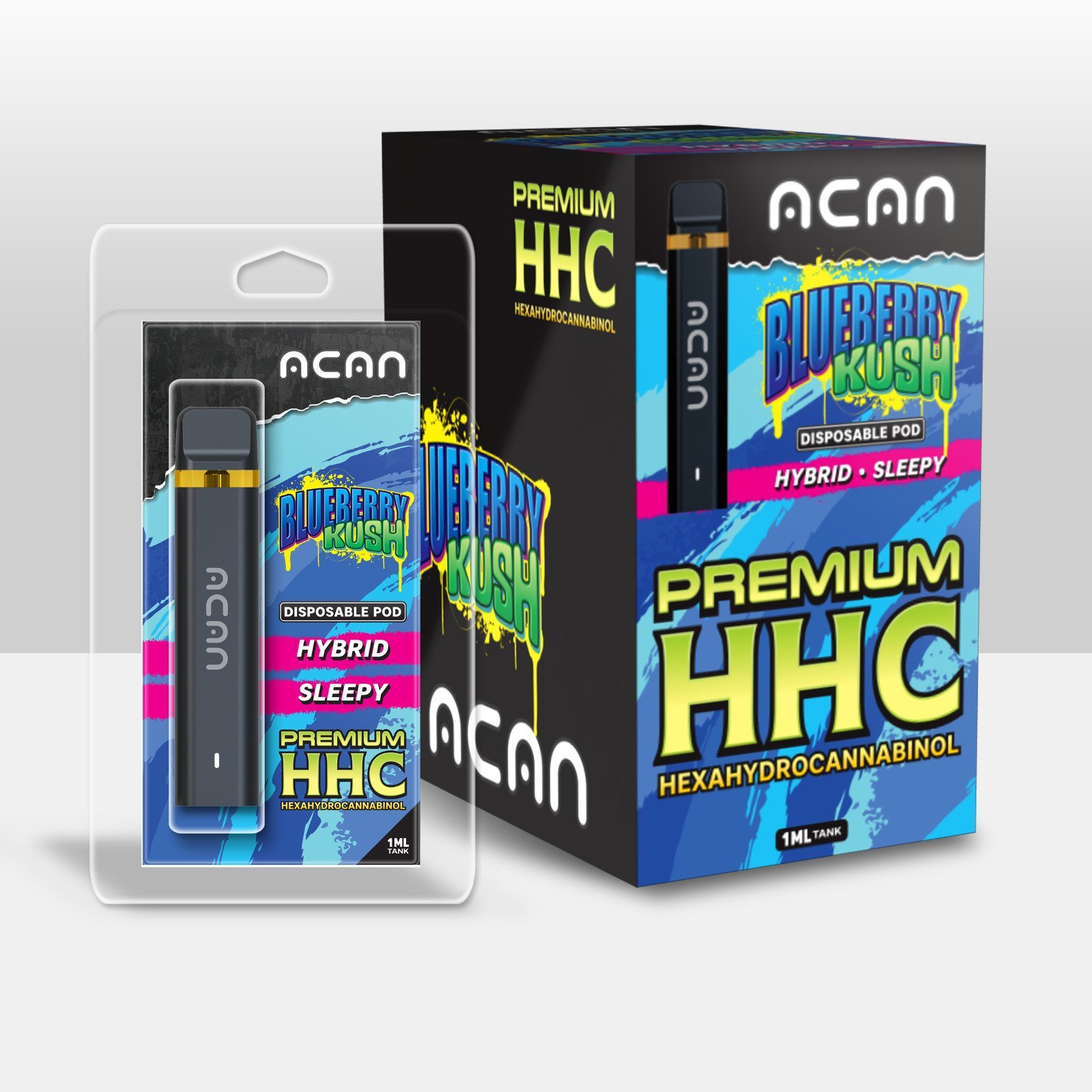 Acan Gold HHC Blueberry Kush 1 ml Disposable Vape – HHC vape