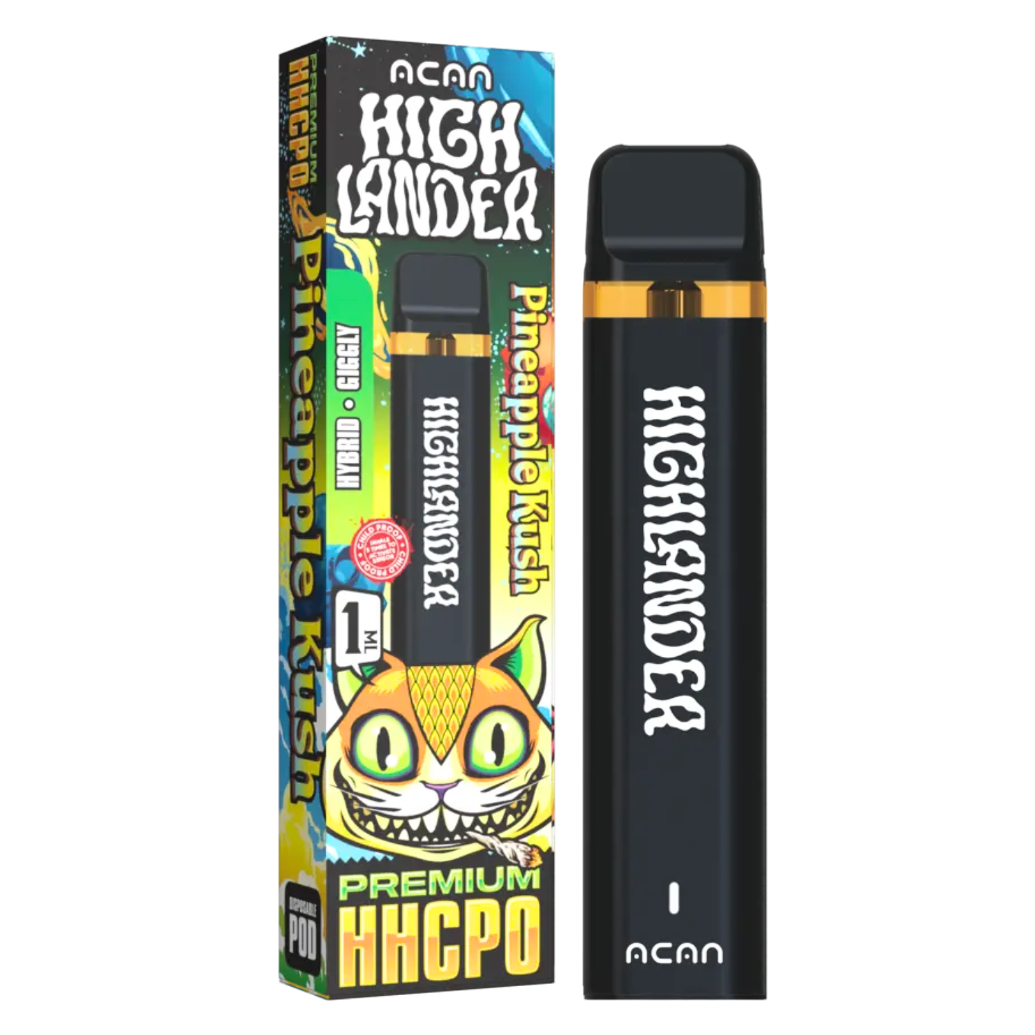 ACAN Highlander Premium HHCPO Pineapple Kush 1ml Disposable Vape – HHC vape