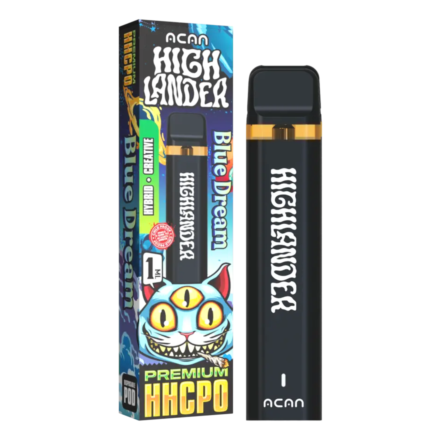 ACAN Highlander Premium HHCPO Blue Dream 1ml Disposable Vape – HHC vape