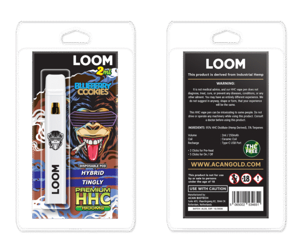 LOOM HHC Blueberry Cookies 1900mg 2 ml Vape – HHC vape