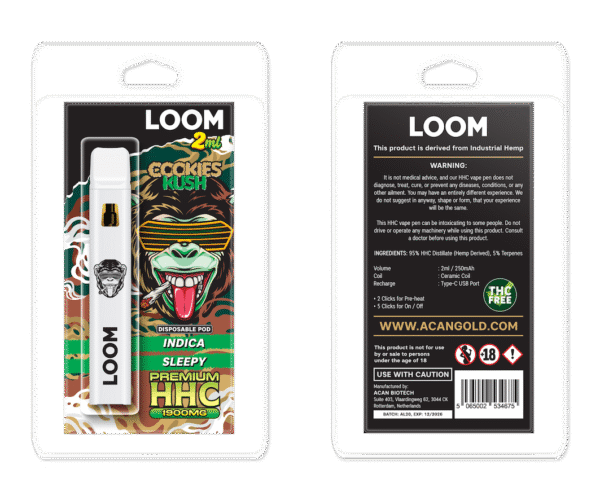 LOOM HHC Cookies Kush 1900mg 2 ml Vape – HHC vape