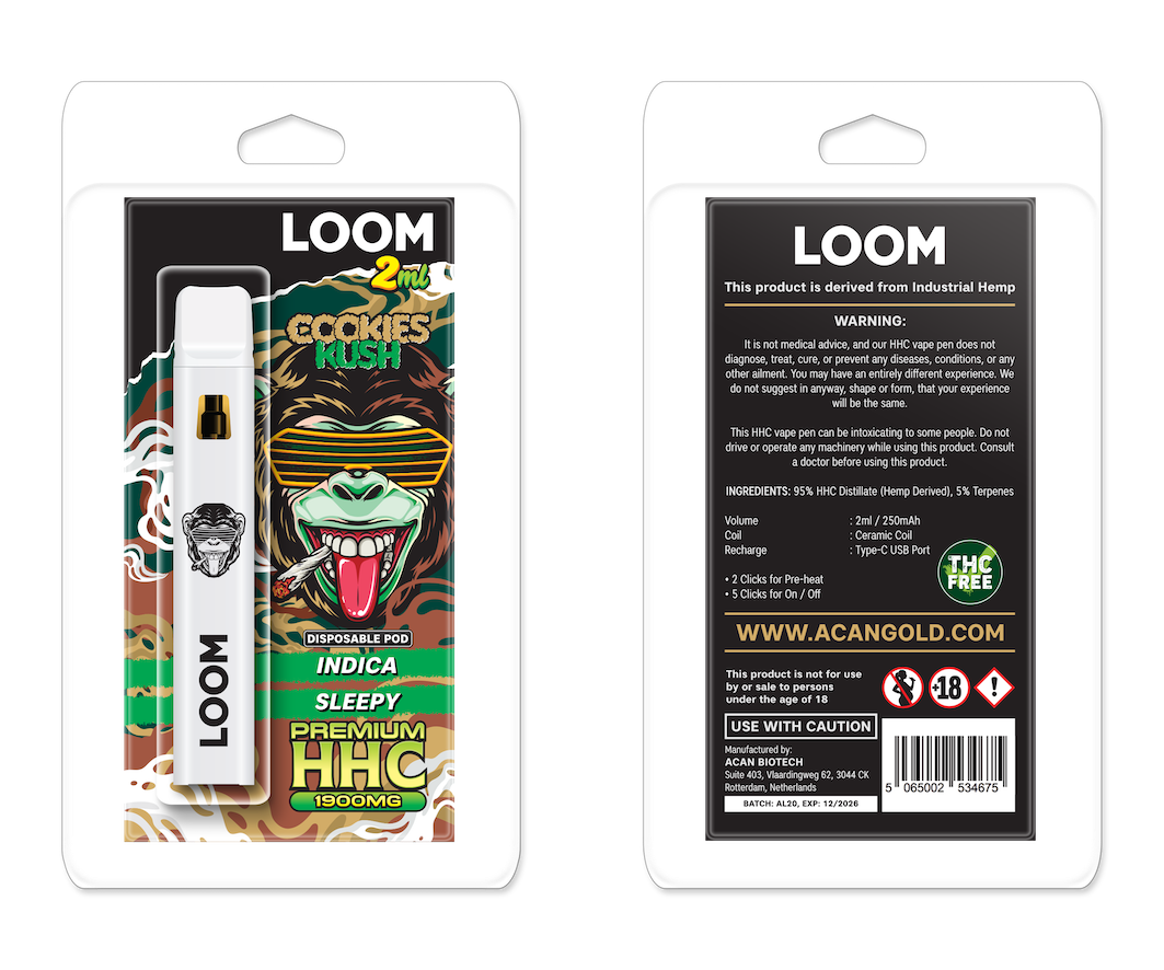 LOOM HHC Cookies Kush 1900mg 2 ml Vape – HHC vape