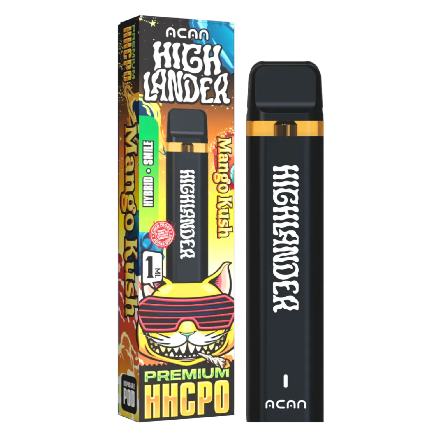ACAN Highlander Premium HHCPO Mango Kush 1ml Disposable Vape – HHC vape