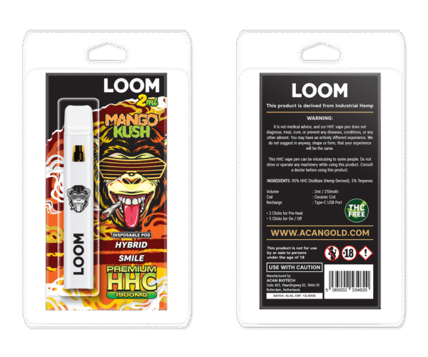 LOOM HHC Mango Kush 1900mg 2 ml Vape – HHC vape
