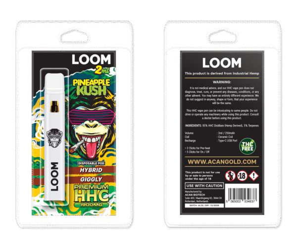 LOOM HHC Pineapple Kush 1900mg 2 ml Vape – HHC vape