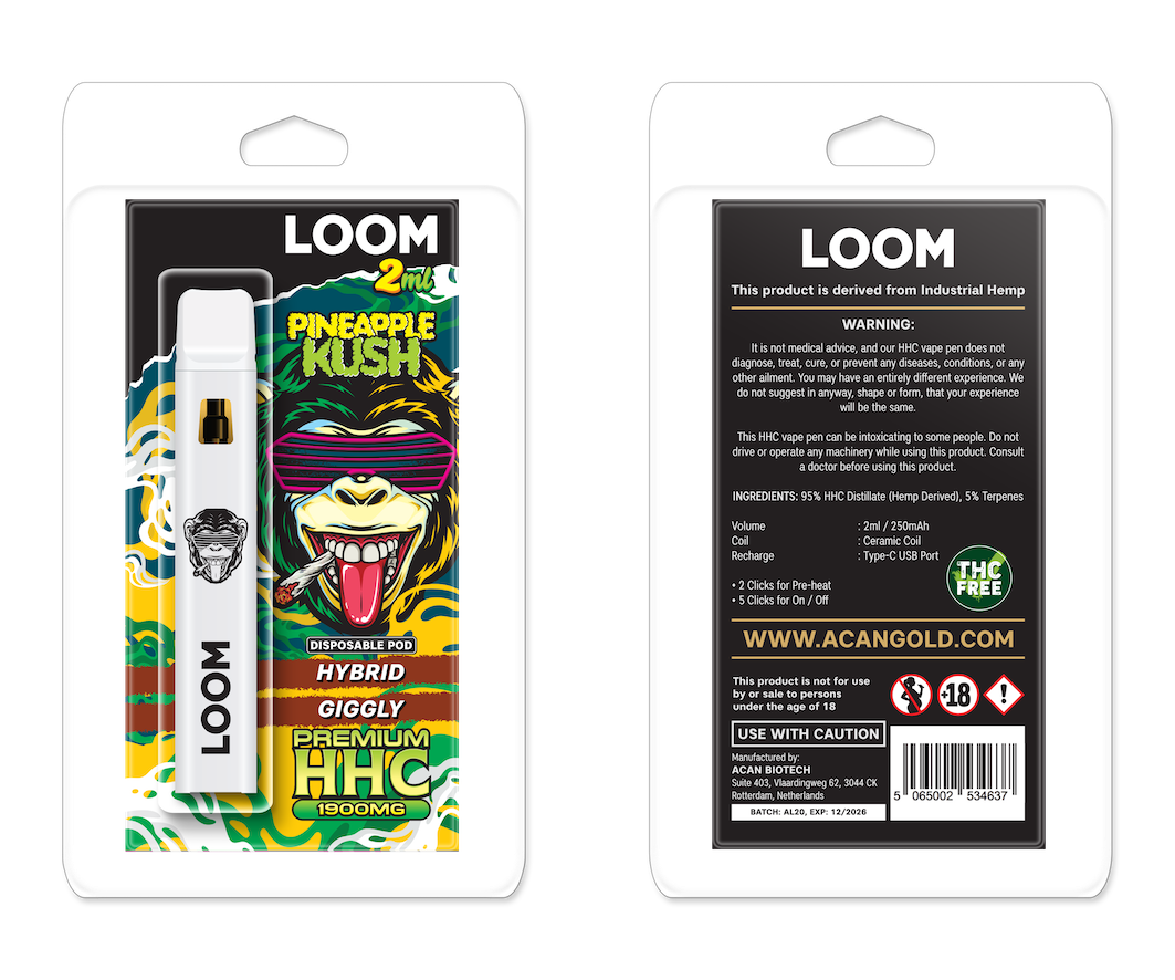 LOOM HHC Pineapple Kush 1900mg 2 ml Vape – HHC vape