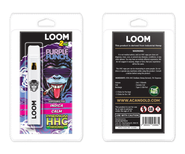 LOOM HHC Purple Punch 1900mg 2 ml Vape – HHC vape