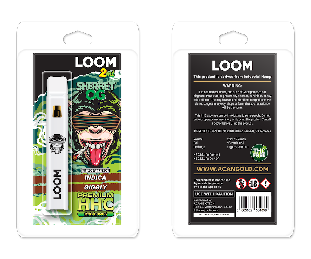 LOOM HHC Sherbet OG 1900mg 2 ml Vape – HHC vape