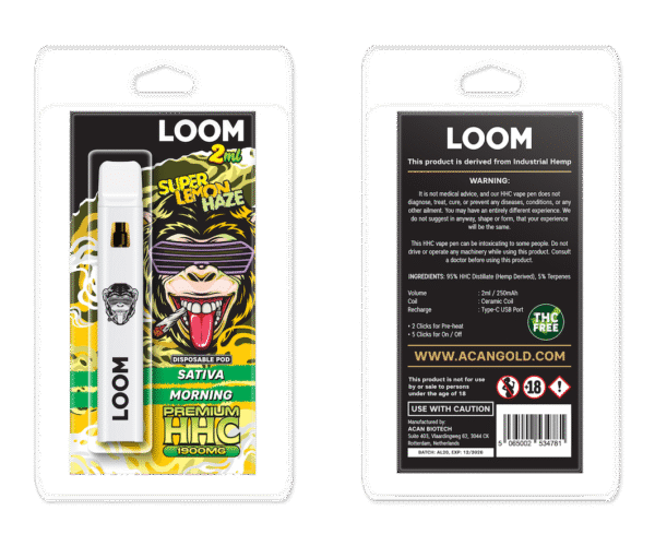 LOOM HHC Super Lemon Haze 1900mg 2ml Vape – HHC vape