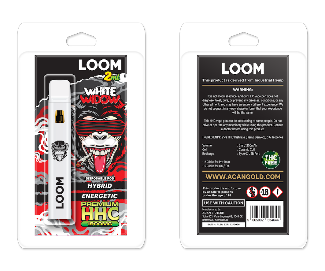 LOOM HHC White Widow 1900mg 2 ml Vape – HHC vape
