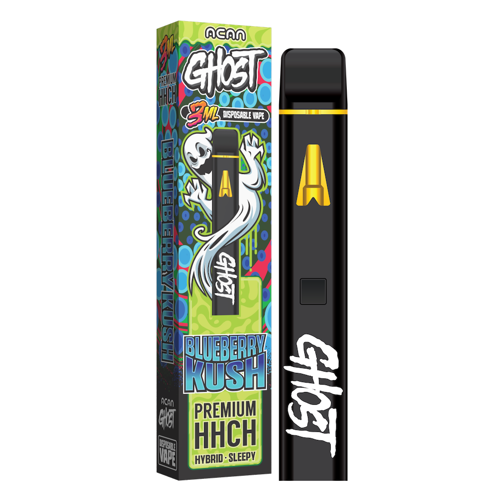 Acan Ghost Blueberry Kush (Hybrid) – 3ml – HHC Vape