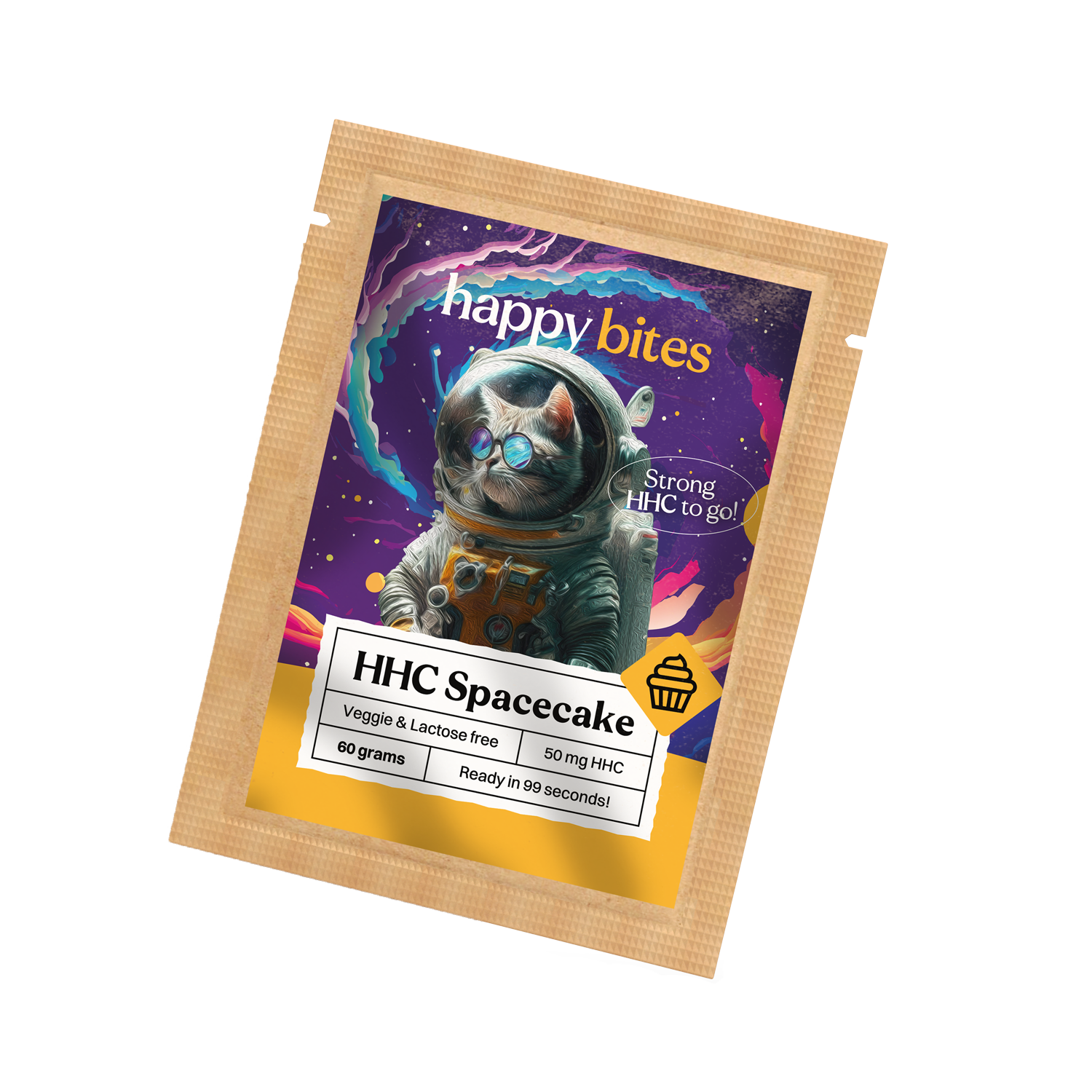 Happy Bites HHC Spacecake – 50mg HHC – Happy Bites HHC